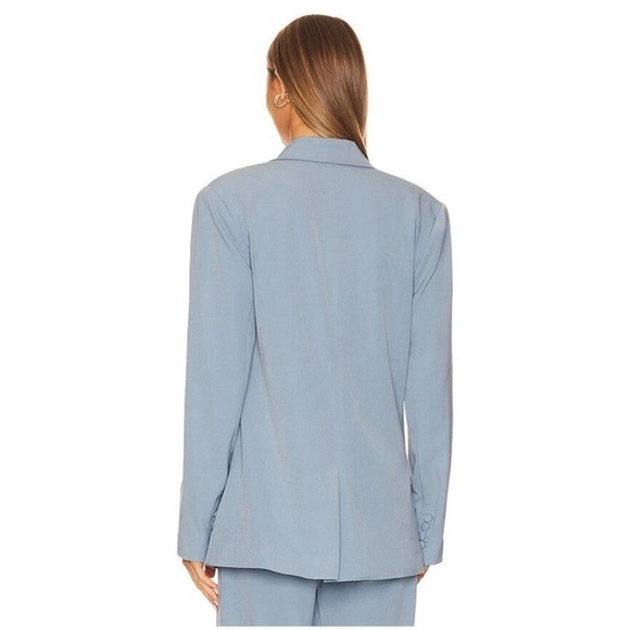 Revolve Weworewhat Double Breasted Blazer in Storm Blue - Picture 3 of 8